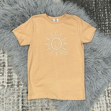 Polished Prints Girls "The Future Is Right" Toasted Brown Tshirt Size 6Y NWT