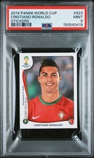 2014 PANINI WORLD CUP BRAZIL STICKERS 523 CRISTIANO RONALDO PORTUGAL MINT PSA 9