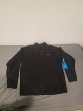 Columbia Steens Mountain Half Snap Fleece Jacket Large Black Outdoor Midweight