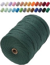 Macrame Cord 3mm x 328yards, Soft Colored Macrame Rope, Natural Cotton Cord f...