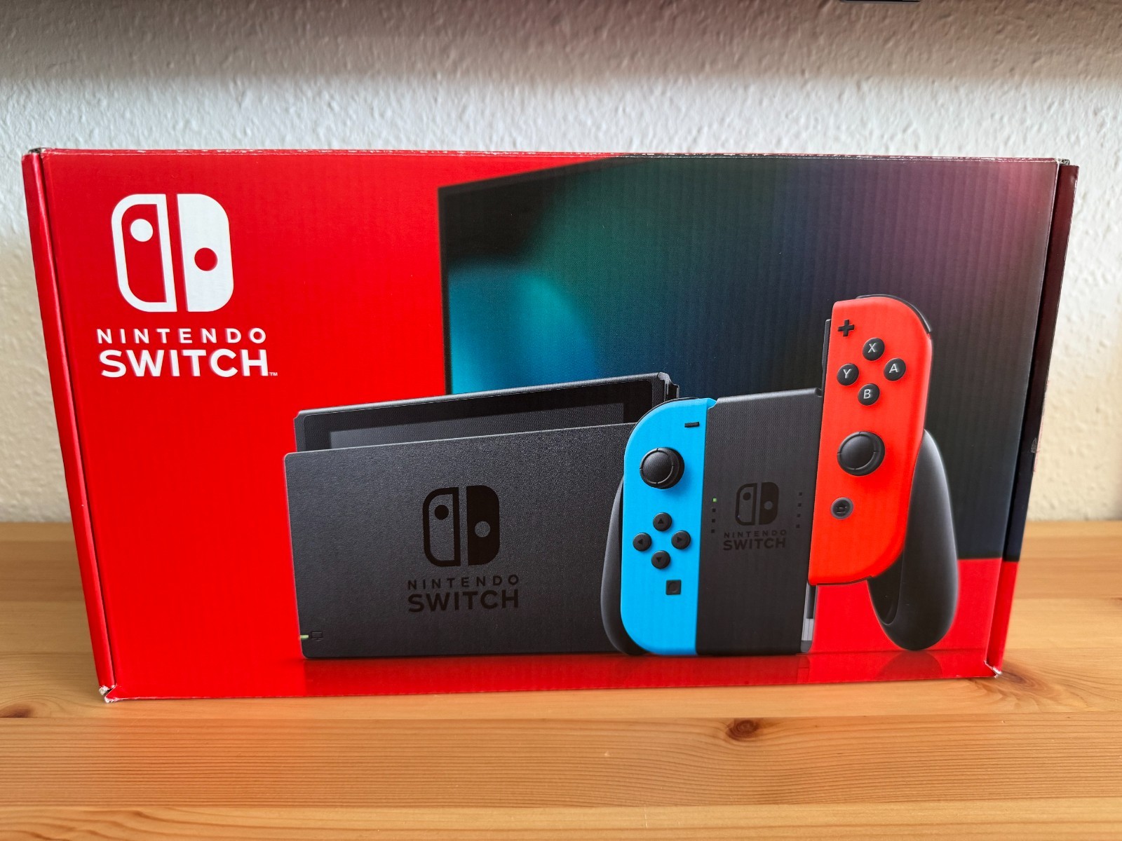 Nintendo Switch Konsole Neon-Rot/Neon-Blau / V1 / OVP / 128 SD / Guter Zustand