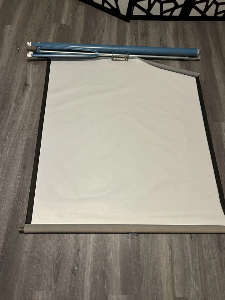 Vintage Da-Lite Flyer 40"x40" Portable Projector Screen Retractable - Image 3 of 3