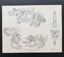 Vintage Sailor Cam tattoo flash