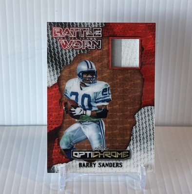 2025 Opticchrome Battle Worn Barry Sanders 2Clr Game Used Relic 1/1 Lions