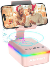 Gifts for Men Women,Cell Phone Stand with Bluetooth Speaker and LED Light,Cool T