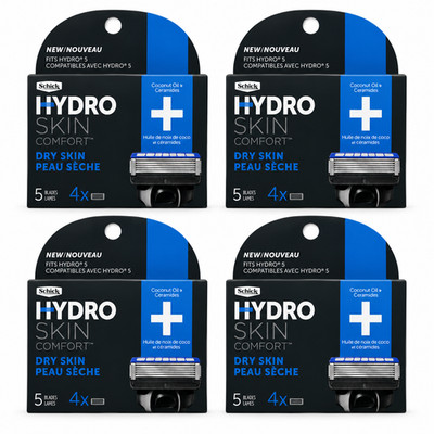 Schick Hydro Skin Comfort Dry Skin Razor Cartridges Coconut Oil 4 Count 4 Pack