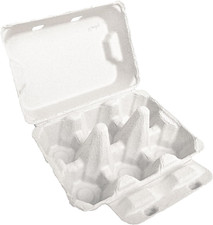 White Half Dozen Duck Egg Cartons   Holds 6 Jumbo Eggs   Blank Top for Custom La