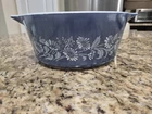Vintage Pyrex Colonial Mist Blue White Daisy Casserole Bowl Dish 475-B 2.5L