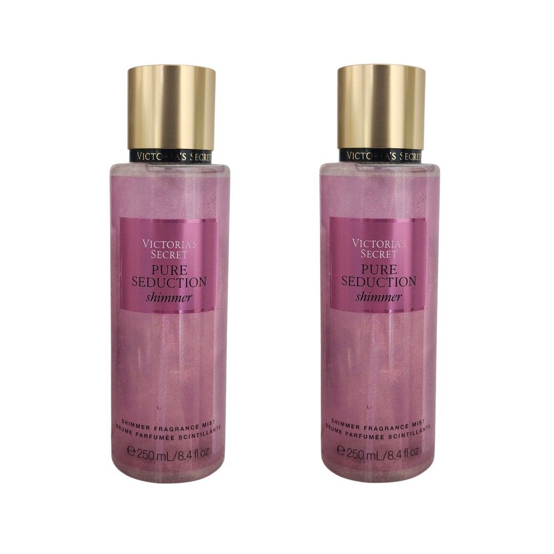 2 NEW Victoria's Secret Pure Seduction Shimmer Fragrance Mist Body