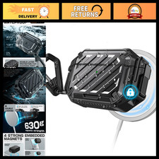 Waterproof AirPods Pro 2/1 Case, IP68 Protection, Lock Carabiner, Black