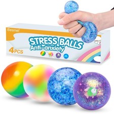 Squishy Squeeze Ball Set 4 Pieces Soft Elastic Hand Toys Practical Play Items