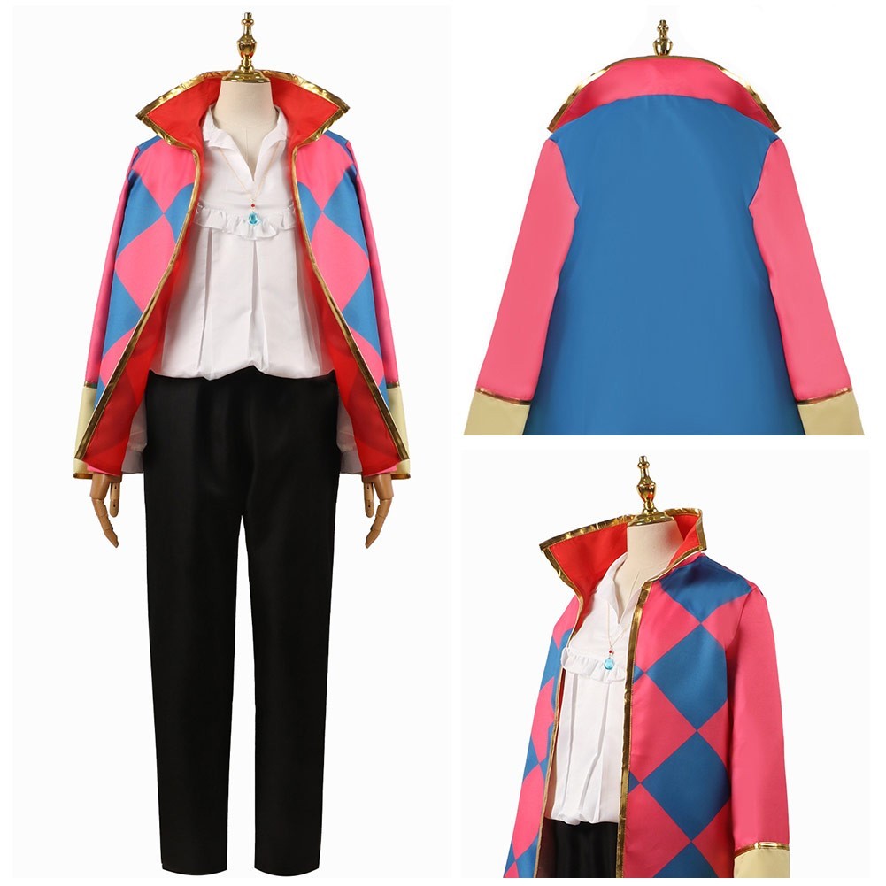 Howl's Moving Castle:Howl Cosplay Costume Halloween party Shirt+Pants fullSuits image 3