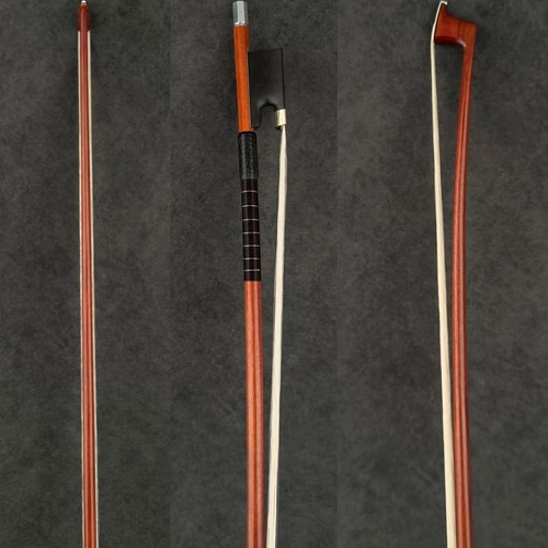 D. Peccatte Copy Master Pernambuco Violin Bow 4/4 Ebony No eye Frog Silver Parts - Afbeelding 2 van 12
