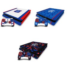 OFFICIAL RANGERS FC 2024/25 KIT VINYL SKIN FOR PS4 SLIM CONSOLE  DUALSHOCK 4