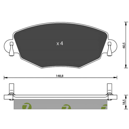 Plaquettes de frein Ford Seven Parts SVP20850 pour stopper l'usure des disques