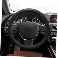 Car Steering Wheel Cover, 13 to 14.17 inches Non-Slip Silicone Steering Black