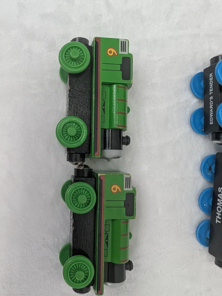 Tren de madera Percy Edward Thomas & Friends tren licitación azul verde #1 #6 #2 Foto 4 de 4