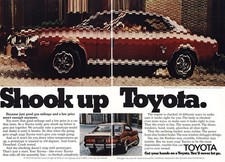 1976 Toyota Celica GT: Shook Up Vintage Print Ad