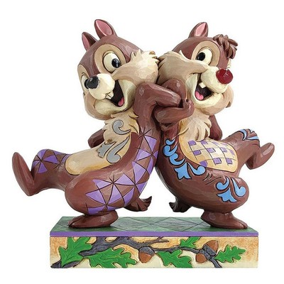 Enesco Jim Shore Disney Traditions Chip 'n Dale Back to Back Rescue Rangers