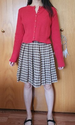 Gaala Paris Iris Pleat Skirt Brown Size 32/XXS Waist 25 Womens Mini Skirt Lined