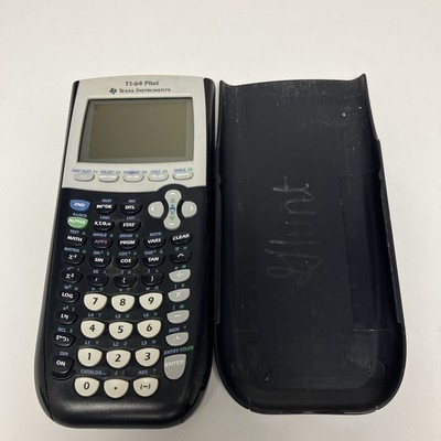 Texas Instruments TI-84 Plus Graphing Calculator Black w Cover Tested Math