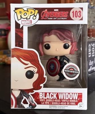 VAULTED Funko Pop! Marvel: BLACK WIDOW (w/ Shield) #103 GameStop Exclusive