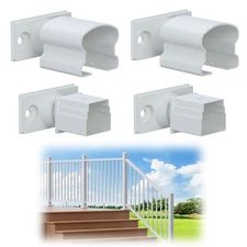 4 Pack Aluminum Deck Railing Bracket Connector, Adjustable Railing Bracket, W...