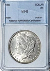 NCC 1900 Morgan Silver Dollar NNC MS66