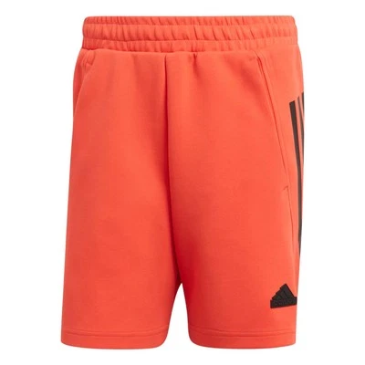 Adidas HOMME Avenir Logos 3-STRIPES Sweat Short Rouge Vif Été Rétro Neuf Og - Photo 1/3
