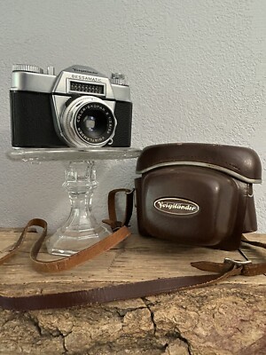 VTG Voigtlander Bessamatic 35mm Synchro Compur Color-Skopar X 1:2.8/50 Lens/Case