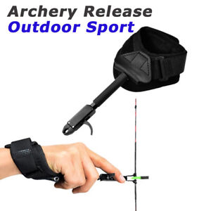 Details about  / Archery Wrist Release Aids Trigger Caliper Straps Adjustable Compound Bow Shoot