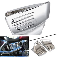 US Chrome L&R Side Battery Cover For Honda Shadow ACE 1100 VT1100C2 VT1100T Tour