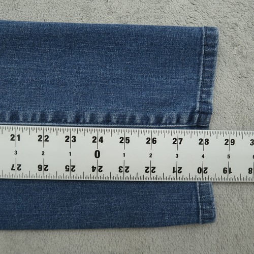Calvin Klein Jeans Women's Size 12 Blue Mid-Rise Straight Denim Pants 28" Inseam - Picture 4 of 18