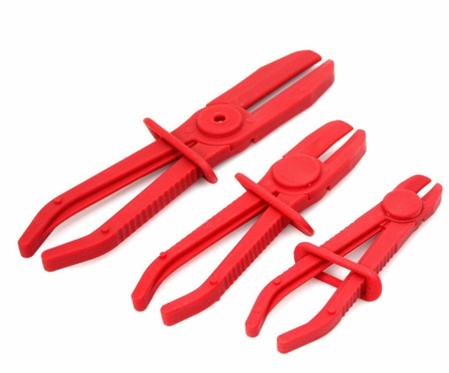 3 Pcs Flexible Hose Clamps Tool Plastic Fuel Brake Water Line Pinchoff