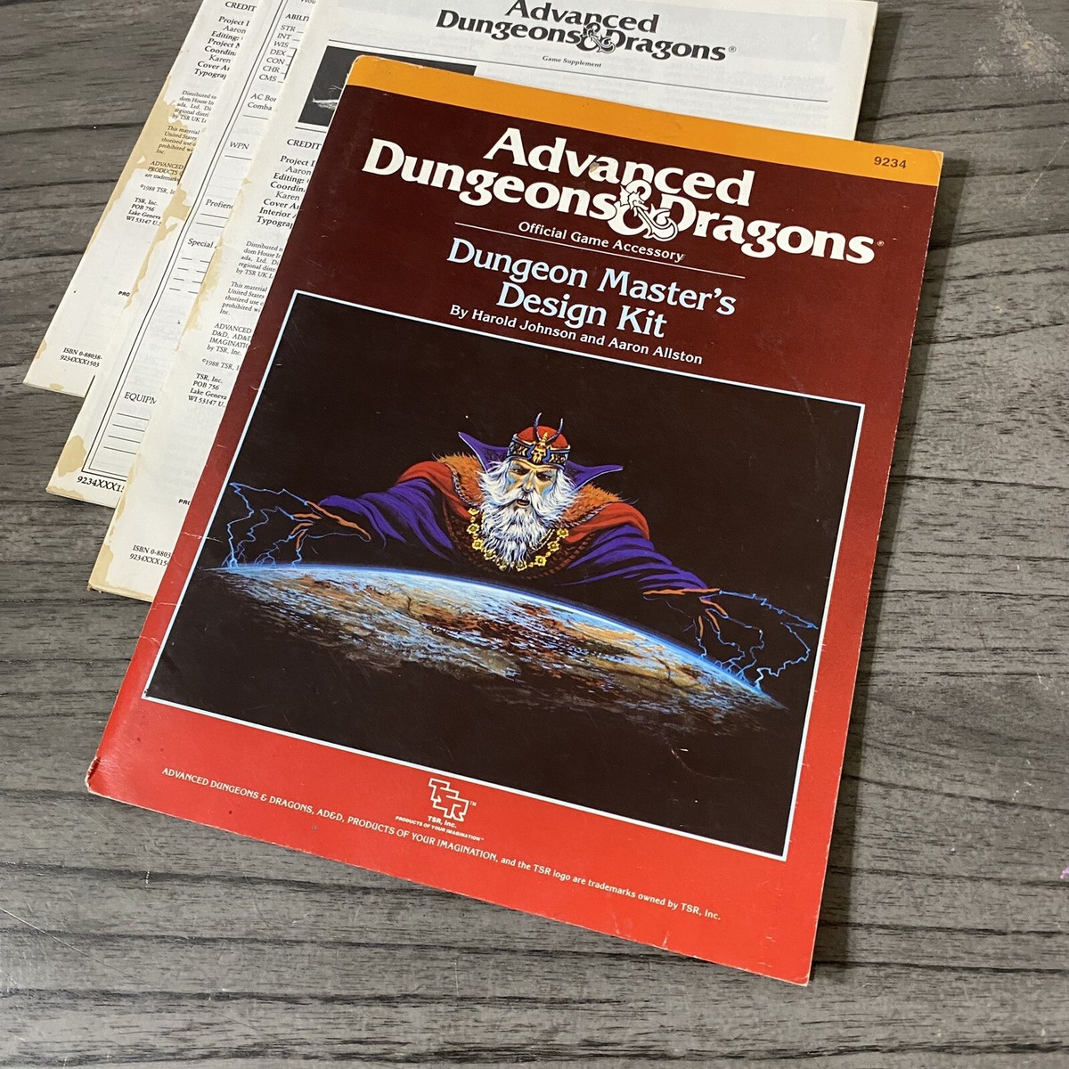 Dungeon Masters Design Kit TSR 9234 AD&D Dundeons & Dragons 1988 