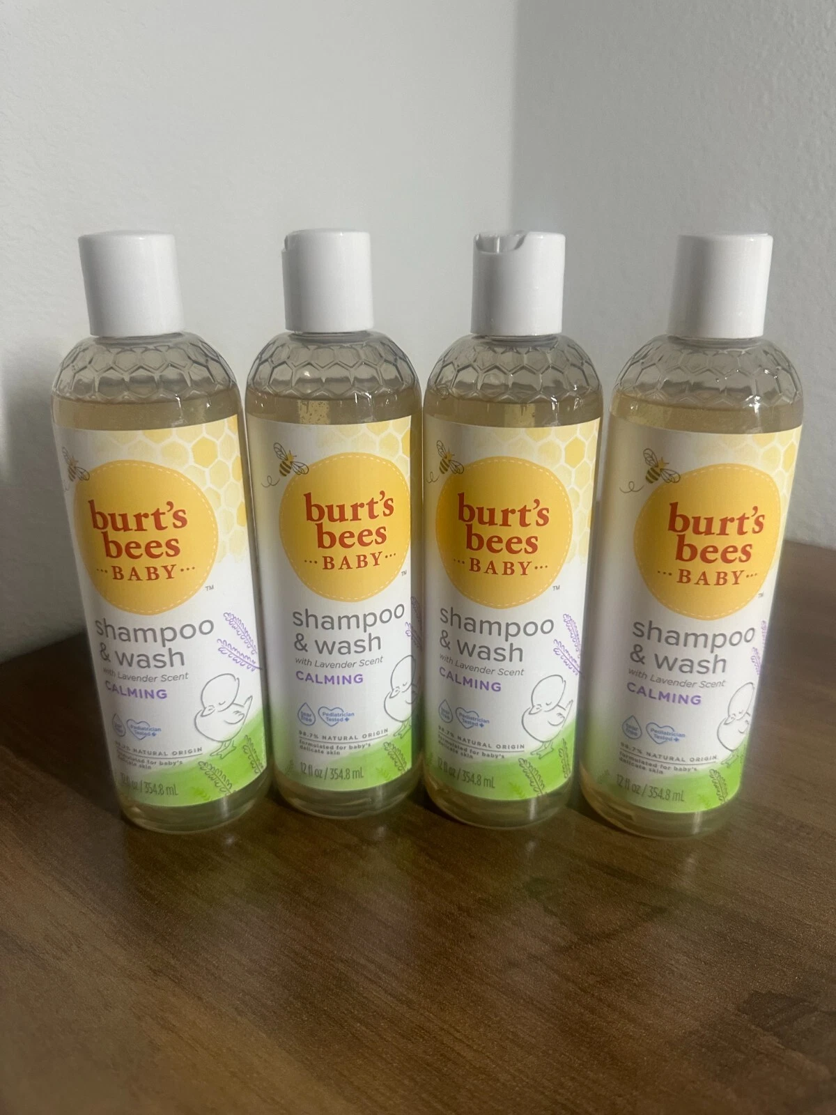 Burt's Bees Baby Calming Shampoo and Wash with Lavender, Tear-Free, 12 Fl oz 4pk