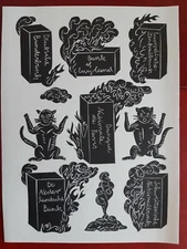 (829) Stefanie Schilling, original linocut, New Leipzig School