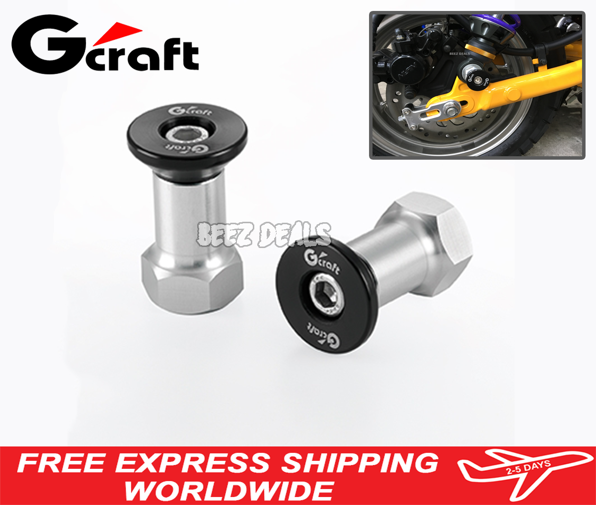 Gcraft Suspension Spool Stand Support Nut Honda Monkey 125 New