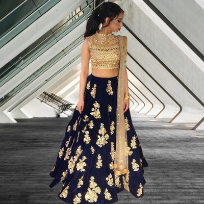 Femme Choli Lazzari Indien Designer Lehenga Traditionnel Vêtement