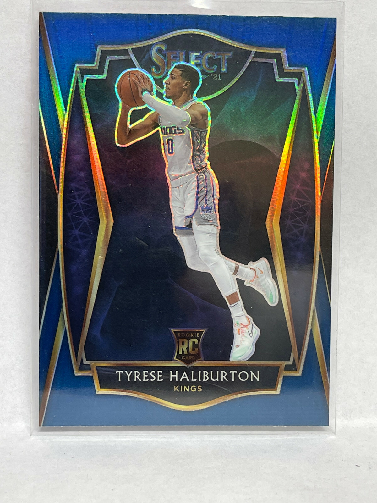 20-21 Panini Select Basketball Tyrese Haliburton Premier Level Rookie Blue Prizm