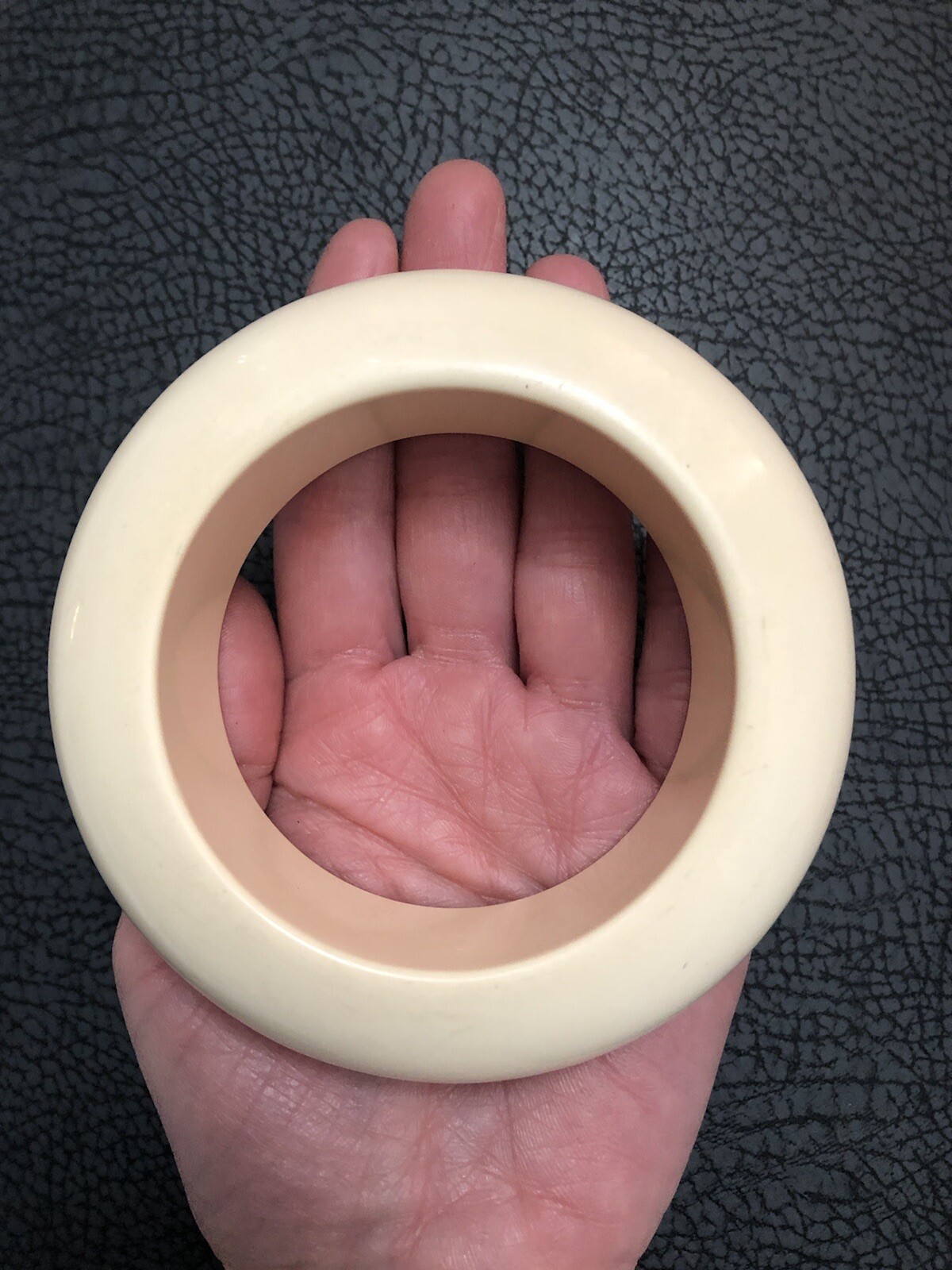 Monet Bangle Massive Statement Heavy Vintage Plas… - image 1