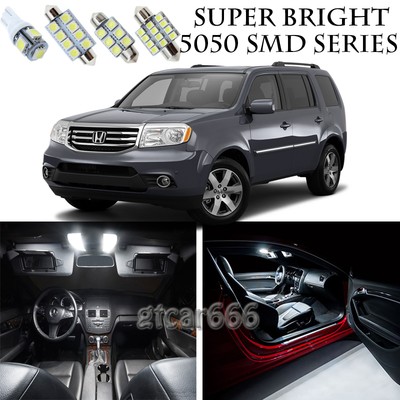 5050 Smd White Led Interior Lights Package Kit For 2009 2015 Honda Pilot 15pcs Ebay