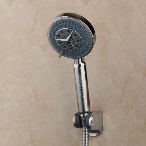 Chrome Rainfall Wall Mount Bathroom Bathtub Hand Shower Mixer Tub Taps Faucet - Foto 6 di 12