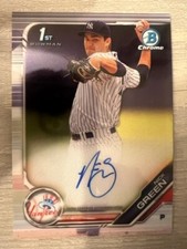 2019 Bowman Chrome  Prospects Nick Green ( Yankees ) 1st Rookie Auto #CPA-NG