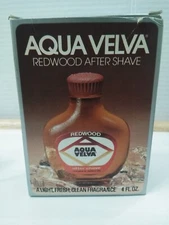N.O.S.  Aqua Velva Redwood After Shave 4.OZ Fl Oz W/ BOX  THE JB Willams Company