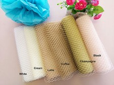 Veil Netting Birdcage Millinery Hat Trim Wedding White Blush Cream Coffee Champa
