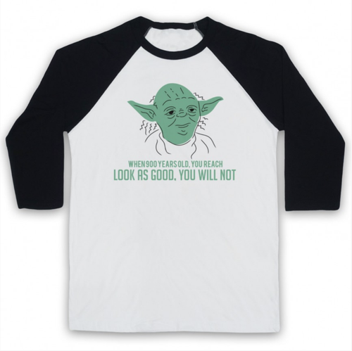 900 YEARS YODA UNOFFICIAL STAR WARS LOOK AS GOOD 3/4 SLEEVE BASEBALL TEE - Picture 11 of 20