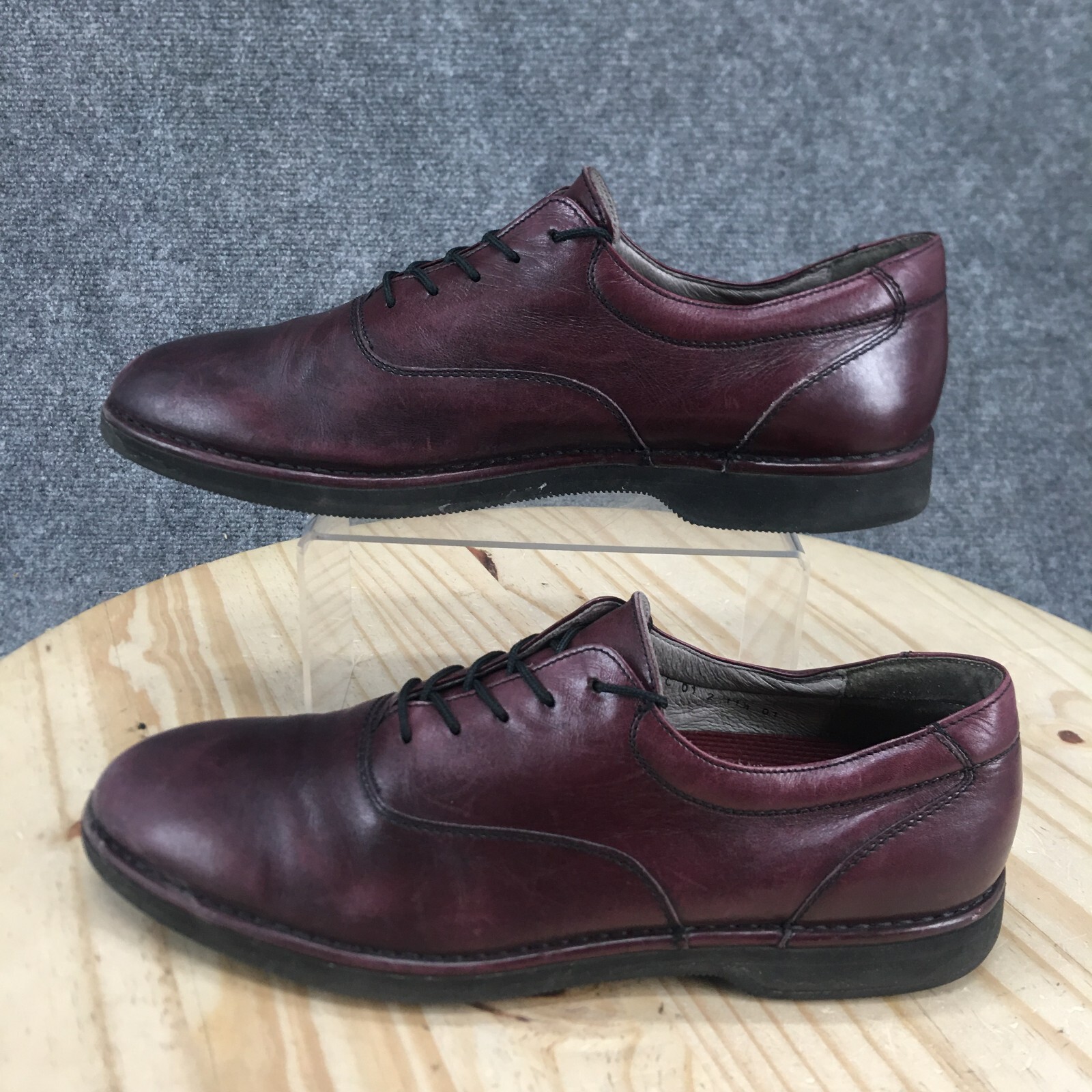 SAOLA Scarpe eleganti Rockport Vibram uomo 11 5 M Oxford pelle bordeaux stringate M3627