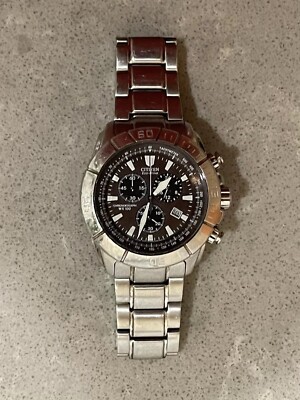 オクタン CITIZEN Eco Drive Brown Dial S-Steel Men's Watch AT0810-55X | eBay