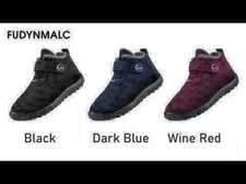 FUDYNMALC MEN WINTER SNOW IPN ON SHORT BOOT SHOES SIZE  11 BLUE